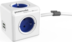 Predlžovacia zásuvka PowerCube Extended USB 1,5 m, modrá