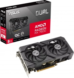 grafická karta asus dual radeon rx 7600 evo oc 8 gb gddr6