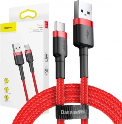 Baseus Cafule USB‑C kábel 3 m, 2 A – červený