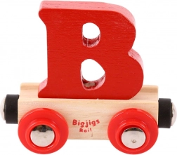 Drevený vagónik s písmenom B – BIGJIGS RAIL
