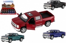 Model autíčok Kinsmart Chevrolet Silverado 2014 s kovovou karosériou, 1:46, 13 cm, spätný chod, 4 farby