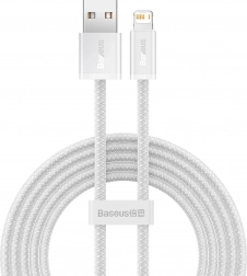 Baseus Dynamic kábel USB–Lightning 2 m, rýchle nabíjanie 2,4 A (biely)