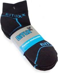 Pracovné a športové ponožky 3/4, čierne, sada 12 párov (veľkosť 39–50)