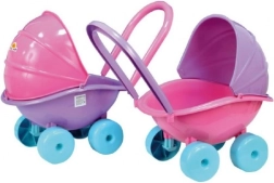 Hlboký plastový kočík pre bábiky v mixe farieb