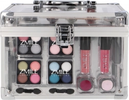 Zmile kozmetický kufrík Acrylic – priehľadná make-up sada 42 ks