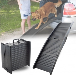 Skladacia rampa pre psy do auta, ľahká a protišmyková, nosnosť 90 kg