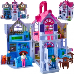 Skladací domček pre bábiky so 6 miestnosťami a nábytkom