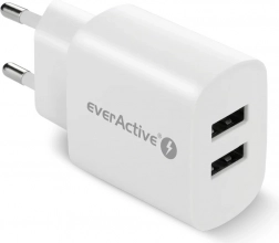 Sieťová nabíjačka 2× USB 2,4A biela