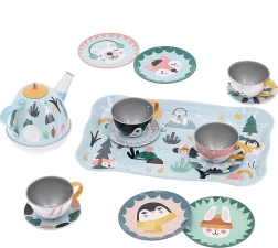 vilac detská hudobná čajová súprava michelle carlslund, kovová, 14 dielov
