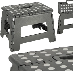 Skladacia protišmyková stolička 22 cm – tmavosivá