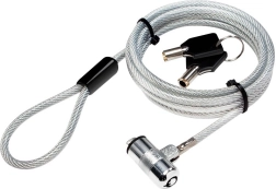 Bezpečnostný kábel, kľúč, 1,8 m pre ultrabook
