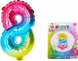Dúhový nafukovací balónik číslo 8
