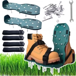 Aerátor vertikutátor s hrotmi na topánky pre trávnik