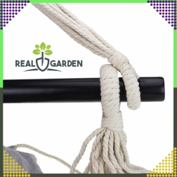 Závesné brazílske kreslo s vankúšmi, tmavosivé