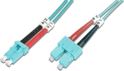 Optický patchcord LC–SC MM OM3 duplex LSOH 1 m