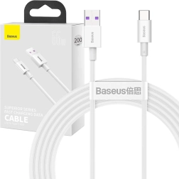 Baseus Superior USB na USB‑C kábel 66 W, 2 m, biely