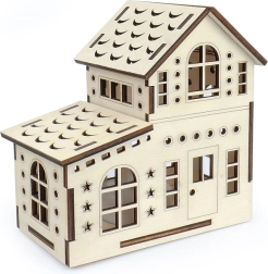 Kúzlo dreva veľký domček – dvojdom s LED sviečkou