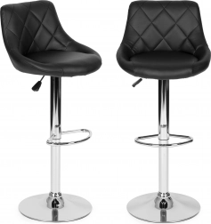 Moderná otočná barová stolička s nastaviteľnou výškou a chrómovými doplnkami