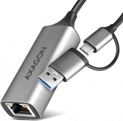 axagon ade-txca gigabit ethernet adaptér usb‑c/usb‑a 3.2 gen 1 s automatickou inštaláciou