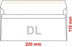samolepiace obálky DL 100 ks