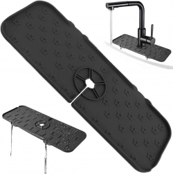 Silikónová podložka na odkvapkávanie do drezu čierna