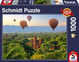 Puzzle teplovzdušné balóny nad Mandalay 1000 dielikov
