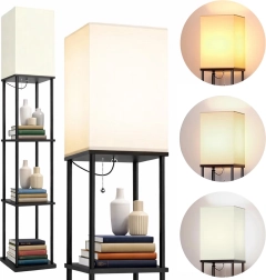 Stojaca lampa s policami Renew Force 2v1