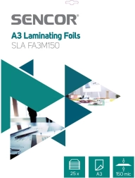 SENCOR laminovacie fólie A3, 150 mikrónov, 25 kusov