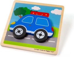 Vkladacie puzzle Auto Bigjigs Toys