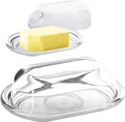 Sklenená maselnička s vekom