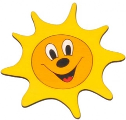 Drevená nábytková úchytka Slniečko