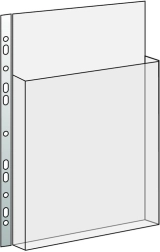 Priehľadný obal na katalógy s eurozávesom, vrecko do 2/3, PVC, 165 mikrónov
