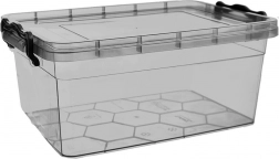 Plastový box na potraviny s vekom 5 l sivý