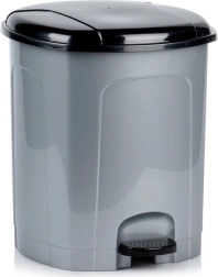 Plastový pedálový odpadkový kôš 21 l, sivý