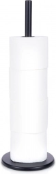 stojan na toaletný papier z nehrdzavejúcej ocele čierny 47 cm