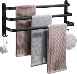 Nástenný hliníkový držiak na uteráky 50 cm