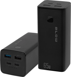 Powerbanka 20000 mAh s PD 65 W a QC 3.0, čierna