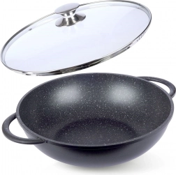 Granitový wok s pokrievkou 32 cm