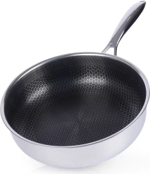 Hlboká nerezová panvica COOKCELL 26 cm s nepriľnavým povrchom