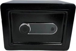 Kancelársky trezor s dotykovým panelom a kľúčom, oceľový, čierny