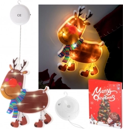 Závesná LED dekorácia na okno – sob s prísavkou