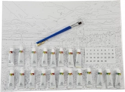 Maľovanie podľa čísel s rámom 40 × 50 cm – lev