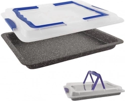 granitová pekáčová forma s vekom 43 × 29 × 7 cm