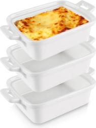 Porcelánové zapekacie misky biele 160 ml, sada 3 ks