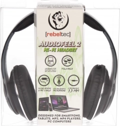 Stereo slúchadlá s mikrofónom AUDIOFEEL2 Black, 4pin 3,5 mm jack