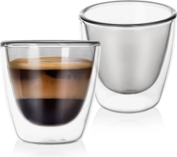 Termo poháriky s dvojitou stenou na espresso Double 90 ml, 2 ks