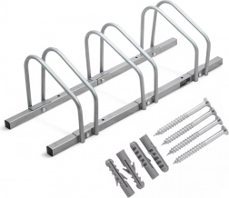 Stojan na 3 bicykle, pozinkovaný, na montáž na stenu aj podlahu (plášte 35–60 mm)