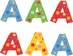 Bigjigs Toys drevené písmeno A s hviezdičkami
