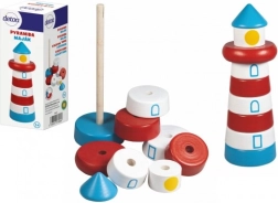 Drevená skladacia pyramída maják DETOA