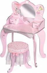Drevený toaletný stolík s stoličkou Magic Maria